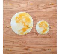 2 Pack Reflective, 7.6cm, 12.7cm - Yellow Full Moon Glowing Sticker Decal Vinyl - for Car Boat Laptop Cup