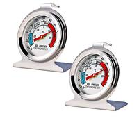2 Pack Refrigerator Freezer Thermometer Large Dial Analog Thermometer