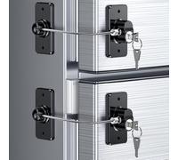 2 Pack Refrigerator Locks, Child Proof Door Fridge Locks for Kitchen Freezer, Cabinets and Drawers, Air Oven Air Fryer, Closets, Windows-No Tools Need or Drill (Patent) (2 Pack Black Lock)