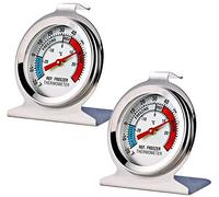 2 Pack Refrigerator Thermometer, Classic Fridge Thermometer Large Dial with Red Indicator Thermometer for Freezer Refrigerator Cooler