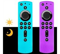 (2 Pack) Remote Case/Cover, Protective Silicone Holder Lightweight [Anti Slip] ShockProof for 3rd Gen Glow in The Dark (Glow Blue & Glow Purple)