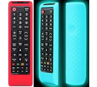 2 Pack Remote case for Samsung TV Controller, Silicone Remote Cover for BN59-01199F Samsung Remote Control, Smart TV Remote Skin Sleeve Glow in The Dark Sky and Red