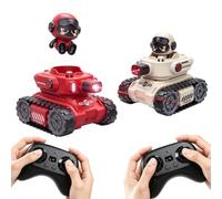 2 Pack Remote Control Battle Tanks, 2.4GHZ RC Fight Car, Bumper Car Toys, Ejecting Infrared Robots, Blood Return Base,USB Charging, No Bullets Needed, Chirstmas Birthday Present