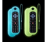 2 Pack Remote Control Cover for Sky Q Voice SKY135 Sky Q Touch & Non-Touch Remote Control Silicone Protective Case Replacement Battery Back Luminous Protector with Anti-Lost Lanyard (2 Colours)