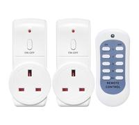 Status Remote Control Socket SREMSOC2PK3 White 13A UK Energy Saving Pack of 2