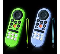 2-Pack Remote Cover for VIZIO XRT281 Remote, Glowing in the Dark, Silicone Case with Lanyard, GITD, Glow Green & Glow Blue