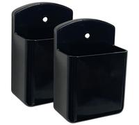 2-Pack Remote Holder Wall Mount Self-AdhesiveTV Controller Holder Storage Organizer for Essentials Black Remote Wall Mount, TV, TV Cont