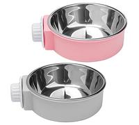 2 Pack Removable Hanging Pet Crate Bowls 420ml 4.3In for Dogs & Cats