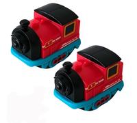 2-Pack Replacement Electric Train Cars, USB Rechargeable Add-On Compatible for Magnetic Electric Train Set Tracks, Cannot Operate Alone, Tracks & Cable Not Included