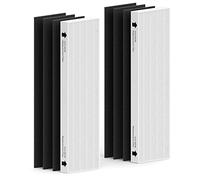 2 Pack Replacement Filter for Fellowes AeraMax 90/100/DX5/DB5 Purifier, Fits Part# 9287001 & 9324001, 2 Filter and 6 Carbon filter