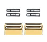 2 Pack Replacement Foil and Cutters compatible with BaBylissPRO Double Foil Shaver, Replacement Foil for BaBylissPRO Barberology FXFS2 Shaver,Golden