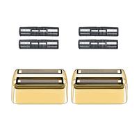 2 Pack Replacement Foil and Cutters compatible with BaBylissPRO Double Foil Shaver, Replacement Foil for BaBylissPRO Barberology FXFS2 Shaver,Golden
