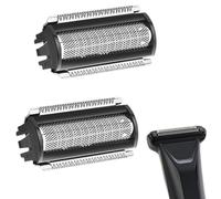 2 Pack Replacement Foil Blade Compatible with MANSCAPED The Lawn Mower 5.0 Ultra Hair Trimmer,Stainless Steel Groin Hair Foil Shaver Head for Close Body Hair Grooming Black (Black-66)