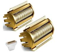 2 Pack Replacement Foil Blade Compatible with MANSCAPED The Lawn Mower 5.0 Ultra Hair Trimmer,Stainless Steel Groin Hair Foil Shaver Head for Close Body Hair Grooming Gold