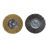 2 Pack Replacement for Lazy-Weeder Electric Weed Brush Block Paving Brush | Electric Weed Brush Block Paving Brush Weed Remover Polishing with Wire Wheel Brush and Nylon Brush 5000 RPM