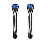 2 Pack Replacement handle compatible with amazon basics razors, ergonomic non-slip grip for men.