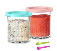 2 Pack Replacement Ice Cream Container for Ninja Creami Deluxe NC501/NC500 Series, 680ML for Ninja Accessories Ice Maker, BPA Free & Dishwasher