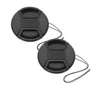 2 Pack Replacement Lens Cap Cover for Camera Lenses Protective Cap with Carrying Strap Compatible with Lenses with 58 mm Filter Thread