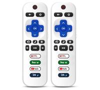 2 Pack Replacement Remote Control Only for Roku TV, Compatible with All TCL/Hisense/Onn/Sharp/Philips / (Not for Roku Stick, Box or Speaker)(Glacier White)