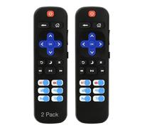 (2-Pack) Replacement Remote for Roku TV with Shortcuts for Netflix/YouTube/Hulu/Disney+, Compatible with TCL/Hisense/Sharp/Philips/Onn/Element TVs (UK-ROKU-2)