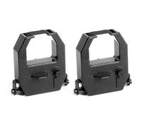 (2 pack) Replacement Ribbon Fits All Amano PIX 10/15/20/21/25/35/28/55/75/95/200/3000/4000 And All Amano TCX 11/21/22/35/45/85/88/90 Time Clocks, Black ink