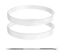 2 Pack Replacement Rubber Gaskets Seal White O-Ring for Nutri Ninja Blender Auto iQ BN495UK BN750UK BN800UK BL450UK BL492UK BL480D BL682UK (Φ10cm)