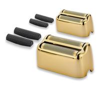 2-Pack Replacement Shaving Foils and Blades Compatible with BaBylissPRO Double FXFS2 Metal Shaver Replacement Foil (Gold)