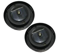 2 Pack Replacement Solar Light Parts, 3.2" Waterproof Solar Light Replacement Top, Warm White LED Replacement Solar Panel for Outdoor Lights, DIY Decor