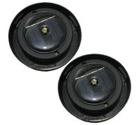 2 Pack Replacement Solar Light Parts, 3.2inches Waterproof Solar Light Replacement Top Warm White LED Panel for Outdoor Lights DIY Decor