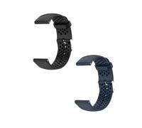 2 Pack Replacement Straps Compatible with Polar Vantage M2/Vantage M Strap, 22mm Soft Breathable Silicone Wristband for Polar Vantage M2/Vantage M,Black+Dark Blue
