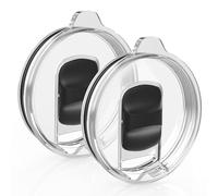 2 Pack Replacement Tumbler Lid for YETI 20 oz Tumbler, 10 oz Lowball and 25 oz Straw Mug Replacement Cover with Magnetic Slider Switch (20oz, Black)