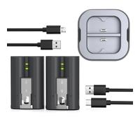 2-Pack Replacement V4 Battery for Ring Doorbell, 7200 mAh Rechargeable Camera Batteries with Charging Station for Ring Video Doorbell 2/3/3 Plus/4, Spotlight Cam, Stick Up Cam and Peephole Cam Indoor