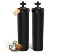 2 Pack Replacement Water Filter Compatible with Berkey Gravity Filter System, Black Elements Activated Carbon Filters Compatible with Travel Large, Royal and Crown Series