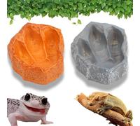 2 Pack Reptile Feeder Food and Water Bowl for Small Reptile Lizard Gecko Frog Turtle Hermit Crab