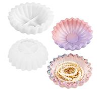 2 Pack Resin Molds for Bowl Flower Tray Silicone Molds for Epoxy Resin Flower Bowl Mould for Decorative Home Accessories Storage Container Candle Holder Potted Plants