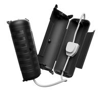 [2 PACK] RESTMO Outdoor IP44 Waterproof Connection Box (29 × 11 × 7.5cm), Weatherproof Extension Lead Cover, Safety Seal Enclosure for Holiday Lights, LED Strips, Power Tools, Fountain, Black, Black