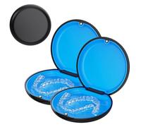 2 Pack Retainers Box,Slim Silicone Retainer Case Compatible With Invisalign,Magnetic Closure Orthodontic Aligner Case,Denture Case for Braces Bleaching Trays False Teeth