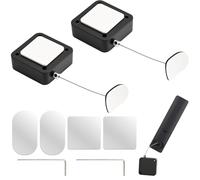 2 Pack Retractable Remote Control Tether 6.5 FT TV Remote Leash Rescue Cord Holder Security Lanyard Safety Lock String for Showroom Office Home Controller