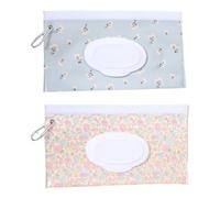 2 Pack Reusable Baby Wipe Holder, Portable Wet Wipes Dispenser, Waterproof & Dustproof, Travel-Friendly Case Keeps Wipes Fresh