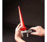 2 Pack Reusable Caulking Nozzle Set 30cm Long Reach with Straight Curved Tips for Sealant Glue Kitchen Bathroom Sealing Red