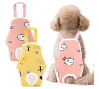 2 Pack Reusable Dog Nappies for Female Dogs, Washable Dog Incontinence Pants with Adjustable Suspenders, Soft Absorbent Dogs Diapers for Season,Puppy Period Pants in Heat or Incontinence