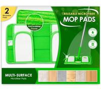 2 Pack Reusable Floor Cleaning Mop Pads - Compatible with Swiffer Sweeper Mops - Durable & Washable Replacement Refills Fit for 12 Inch Mop Head