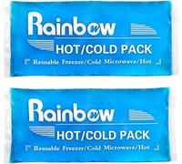 2-Pack Reusable Gel Ice Packs - Hot & Cold Therapy in 20 min, Flexible Compress for Neck, Shoulder, Knee, Ankle, Back - Fast Pain Relief & Injury Recovery, Leak-Proof, Microwave & Freezer Safe