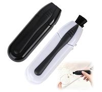 2 Pack Reusable Glasses Cleaner Tool, Peeps Glasses Carbon Lens Cleaning Brushes for Spectacles Sunglasses Reading Glasses, Portable Eyeglass Cleaner Set (Black/White)