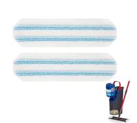 2 Pack Reusable Mop Pads Compatible with O-Cedar/Vileda H2prO System,Microfiber Pads Refills Machine Washable Up to 100 Times Wet Dry Use Suitable for All Floor Types (2 Pack)