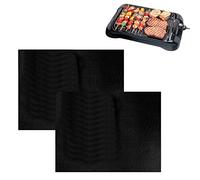 2 Pack Reusable Oven Liners, Oven Sheets for Bottom of Oven Extendable Bottom Oven Shelf Liner Protector Adjustable, Oven Liners for Bottom of Fan Assisted Ovens Washable, for Bottom of Oven, Black