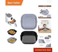 2-Pack Reusable Silicone Air Fryer Liners, 8 Inch - Perfect for Ninja & COSORI