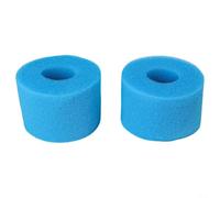 2 Pack Reusable Washable Foam Filter Cartridge for S1 VI Hot-Tub, Blue Sponge Replacement Parts, Long Lasting Water Cleaner, Reduces Maintenance Costs, Pool Filtrations Accessory