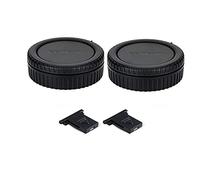 2 Pack RF Mount Body Cap Cover & Rear Lens Cap for Canon EOS R100 R50 R50V R8 R R1 R3 R5 R6 Mark II III R7 R10 RP Mirrorless Camera & RF Mount Lenses, with 2 Extra Hot Shoe Protective Covers Included