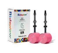 2 Pack Ridenow TPU Tubes 700x 18-32C/32-47C with Metal Presta Valve, Removable Valve Core